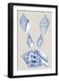 Navy & Linen Shells III-Vision Studio-Framed Art Print