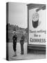 Navy/Marine Shore Patrolmen On Duty at Railway Station near US Naval Operations Base-David Scherman-Stretched Canvas