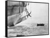 Navy Men Escaping Sinking Submarine by Boat-null-Framed Stretched Canvas