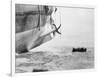 Navy Men Escaping Sinking Submarine by Boat-null-Framed Photographic Print