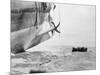 Navy Men Escaping Sinking Submarine by Boat-null-Mounted Photographic Print