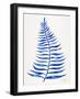 Navy Palm Leaf-Cat Coquillette-Framed Giclee Print