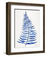 Navy Palm Leaf-Cat Coquillette-Framed Giclee Print