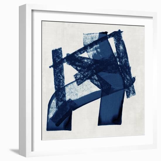 Navy Paths I-null-Framed Art Print