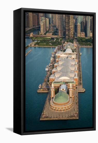 Navy Pier Aloft-Steve Gadomski-Framed Stretched Canvas