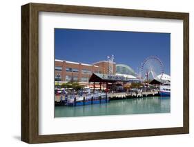 Navy Pier Along the Shores of Lake Michigan, Chicago, Illinois-Cindy Miller Hopkins-Framed Photographic Print