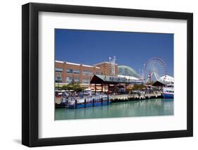 Navy Pier Along the Shores of Lake Michigan, Chicago, Illinois-Cindy Miller Hopkins-Framed Photographic Print