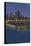 Navy Pier and Chicago Skyline - NO TEXT-Lantern Press-Stretched Canvas