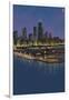 Navy Pier and Chicago Skyline - NO TEXT-Lantern Press-Framed Art Print