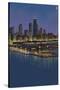 Navy Pier and Chicago Skyline - NO TEXT-Lantern Press-Stretched Canvas