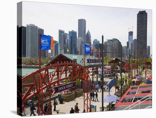 Navy Pier, Chicago Illinois, United States of America, North America-Amanda Hall-Stretched Canvas