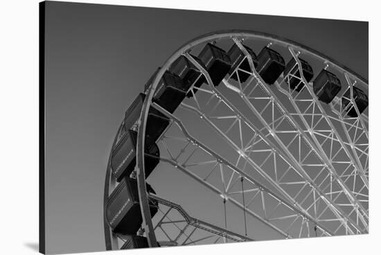 Navy Pier Ferris Wheel Chicago B W-Steve Gadomski-Stretched Canvas