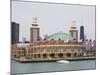 Navy Pier from Lake Michigan, Chicago, Illinois, United States of America, North America-Amanda Hall-Mounted Photographic Print