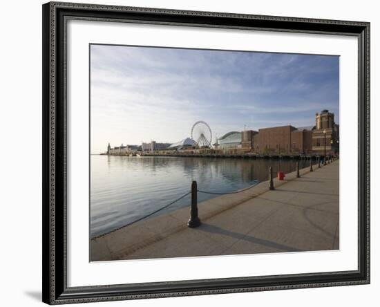 Navy Pier, Lake Michigan, Chicago, Illinois, United States of America, North America-Amanda Hall-Framed Photographic Print