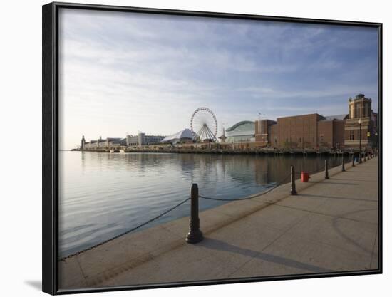 Navy Pier, Lake Michigan, Chicago, Illinois, United States of America, North America-Amanda Hall-Framed Photographic Print