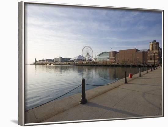 Navy Pier, Lake Michigan, Chicago, Illinois, United States of America, North America-Amanda Hall-Framed Photographic Print