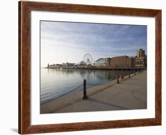 Navy Pier, Lake Michigan, Chicago, Illinois, United States of America, North America-Amanda Hall-Framed Photographic Print