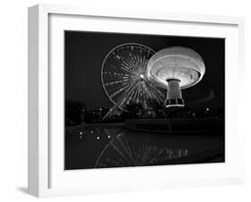 Navy Pier Nights Chicago BW-Steve Gadomski-Framed Premium Photographic Print