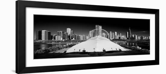 Navy Pier Wheel BW-Steve Gadomski-Framed Photographic Print