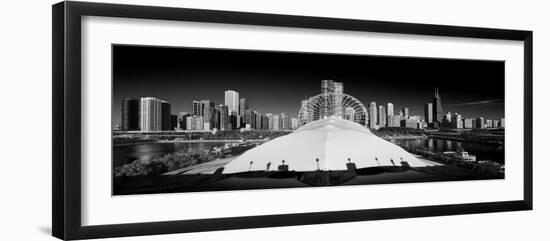 Navy Pier Wheel BW-Steve Gadomski-Framed Photographic Print