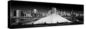 Navy Pier Wheel BW-Steve Gadomski-Stretched Canvas