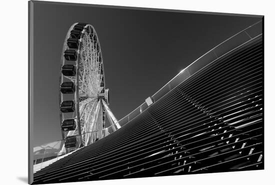 Navy Pier Wheel Chicago B W-Steve Gadomski-Mounted Photographic Print