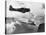 Navy Plane Preparing to Dive Bomb-null-Stretched Canvas