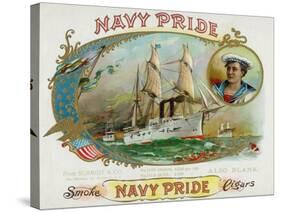 Navy Pride Brand Cigar Box Label-Lantern Press-Stretched Canvas