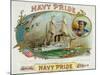 Navy Pride Brand Cigar Box Label-Lantern Press-Mounted Art Print