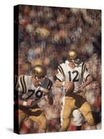 Navy QB Roger Staubach in Action Against University of Texas at the Cotton Bowl-George Silk-Stretched Canvas