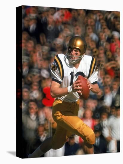 Navy QB Roger Staubach in Action Against University of Texas at the Cotton Bowl-George Silk-Stretched Canvas