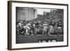 Navy Quaterback, George Welsh, Reaching Out to Complete Pass, During Army-Navy Game-John Dominis-Framed Photographic Print