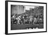 Navy Quaterback, George Welsh, Reaching Out to Complete Pass, During Army-Navy Game-John Dominis-Framed Photographic Print