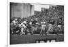 Navy Quaterback, George Welsh, Reaching Out to Complete Pass, During Army-Navy Game-John Dominis-Framed Photographic Print