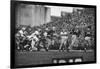 Navy Quaterback, George Welsh, Reaching Out to Complete Pass, During Army-Navy Game-John Dominis-Framed Photographic Print