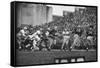 Navy Quaterback, George Welsh, Reaching Out to Complete Pass, During Army-Navy Game-John Dominis-Framed Stretched Canvas