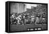 Navy Quaterback, George Welsh, Reaching Out to Complete Pass, During Army-Navy Game-John Dominis-Framed Stretched Canvas