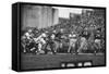 Navy Quaterback, George Welsh, Reaching Out to Complete Pass, During Army-Navy Game-John Dominis-Framed Stretched Canvas