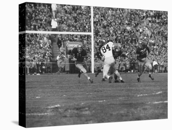 Navy Quaterback, George Welsh, Running, Grim-Faced, During Army-Navy Game-John Dominis-Stretched Canvas