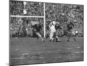 Navy Quaterback, George Welsh, Running, Grim-Faced, During Army-Navy Game-John Dominis-Mounted Photographic Print