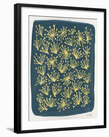 Navy Queen Anne Lace-Cat Coquillette-Framed Giclee Print