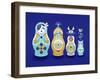 Navy Russian Dolls-Cat Coquillette-Framed Giclee Print