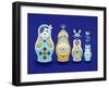 Navy Russian Dolls-Cat Coquillette-Framed Giclee Print