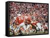 Navy's Quarterback Roger Staubach in Action Vs. Texas U-George Silk-Framed Stretched Canvas