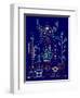 Navy Santa Fe Garden-Cat Coquillette-Framed Art Print