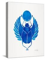 Navy Scarab-Cat Coquillette-Stretched Canvas
