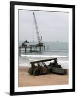 Navy Seabees Dismantling an Elevated Causeway Modular-Stocktrek Images-Framed Photographic Print