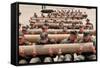 Navy SEAL Candidates Train with a 600-Pound Log, 2011-null-Framed Stretched Canvas