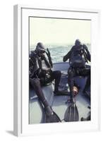 Navy Seals Combat Swimmers Donn their Equipment in a Utility Boat-Stocktrek Images-Framed Photographic Print