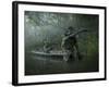 Navy SEALs Navigate the Waters in a Folding Kayak During Jungle Warfare Operations-Stocktrek Images-Framed Photographic Print